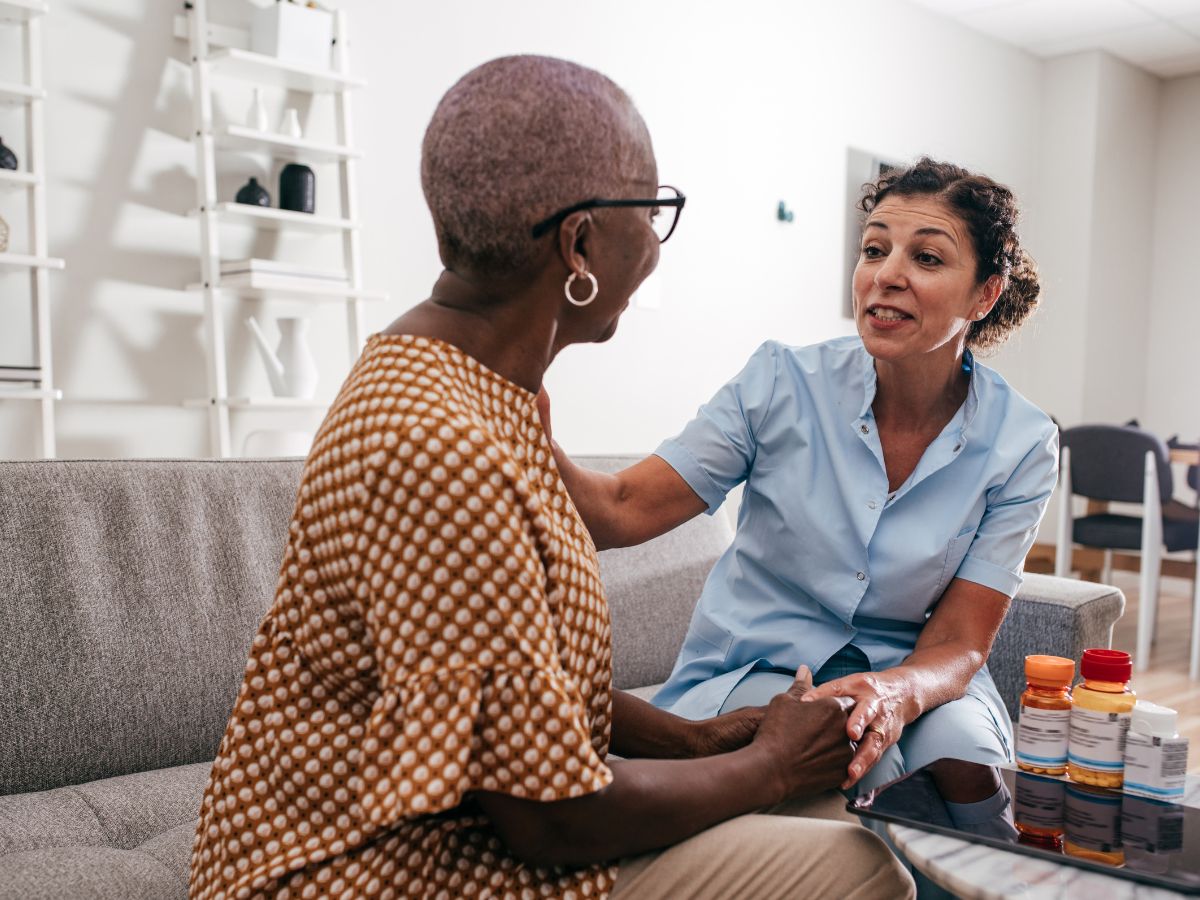 Family caregiver balancing work and elder care